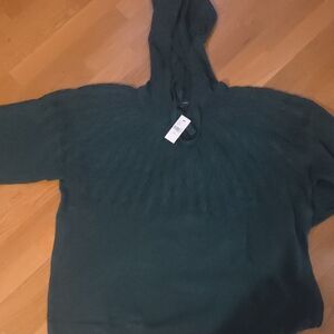 NWT Lane Bryant Green Crew Neck Sweater WITH HOOD